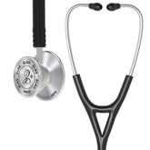 ELKO EL-060 CARDIO III SS Stainless Steel Acoustic Stethoscope | Two-Way PVC Tubing | Double Sided Chestpiece For Adult & Pediatric Patient | Doctors & Medical Students (Black)