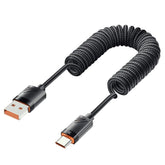 Essager 100W PD Fast Charging Type C to Type C Spring Car Charger Cable
