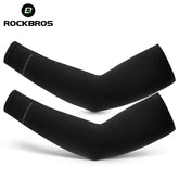 ROCKBROS Ice Silk Cycling Arm Sleeves | Breathable Summer UV Protection Arm Cover Sleeves | Lightweight Sun Protection Sports Sleeves for MTB Road Bike Cycling
