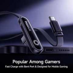 Baseus MVP3 100W USB C Cable | Elbowed Type C Fast Charging Cable | High-Speed USB C Cable for iPhone MacBook Xiaomi Samsung | Durable Right Angle Charging & Data Cable