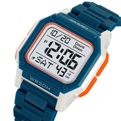 SKMEI 2264 Digital Sports Watch for Men | Backlight Stopwatch & Countdown Timer Wristwatch | 5Bar Waterproof Electronic Watch with Alarm | Casual Outdoor Sports Watch for Men