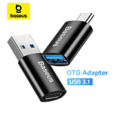 Baseus USB C OTG Adapter | Type C Female to USB A Male Data Transfer Converter | High-Speed USB C OTG Adapter for Laptop MacBook Samsung | Fast Charging & Data Sync Connector for USB Devices