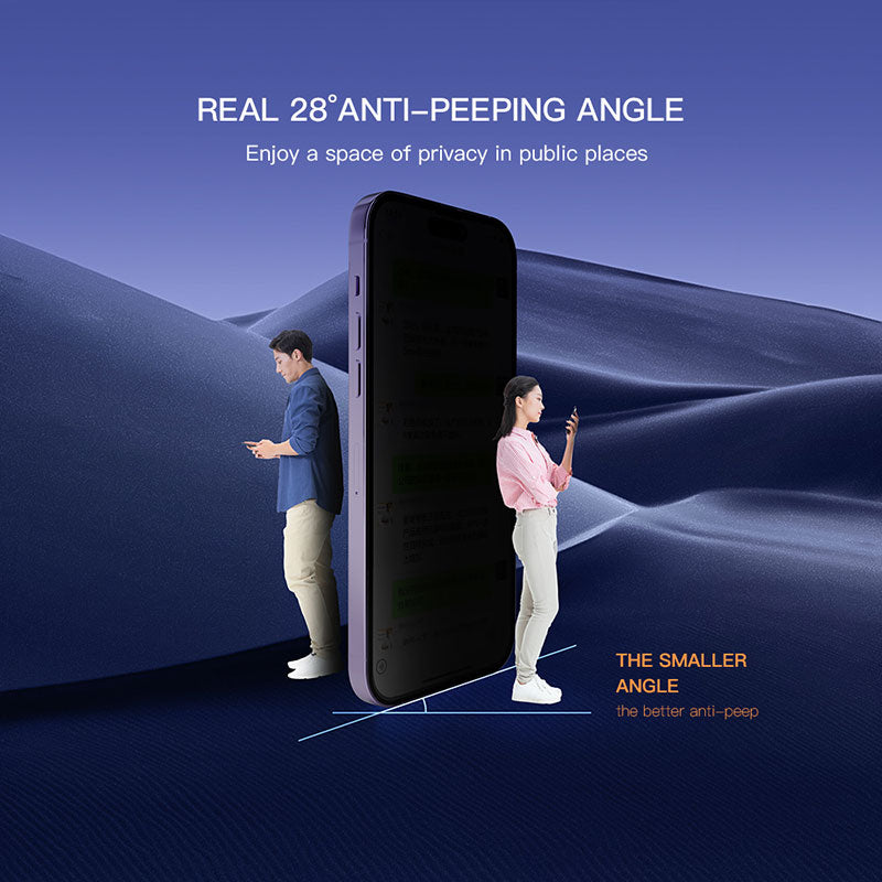 Mietubl Privacy Screen Protector 9H Tempered Glass for iPhone Samsung Xiaomi