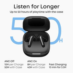 anker soundcore R60i NC, 6-Mics, Real-Time (ANC) Adaptive Noise Cancelling, Hi-Res Sound, Wireless Bluetooth Earbuds, Translation Earbuds, 50H Playtime,(black)|B0GNSJBNQM