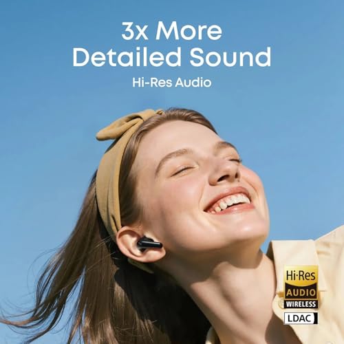 anker soundcore R60i NC, 6-Mics, Real-Time (ANC) Adaptive Noise Cancelling, Hi-Res Sound, Wireless Bluetooth Earbuds, Translation Earbuds, 50H Playtime,(black)|B0GNSJBNQM