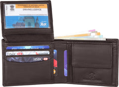 WildHorn Wallet for Men Leather Original, Mens Wallet, Leather Wallets for Men Stylish, Bi-Fold Wallets for Man, 9 Card Slots, Secret Card Slots, Coin Pocket, Gift for Mens (Brown)