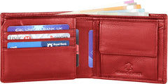 WildHorn Wallet for Men Leather Original, Mens Wallet, Leather Wallets for Men Stylish, Bi-Fold Wallets for Man, 9 Card Slots, Secret Card Slots, Coin Pocket, Gift for Mens (Red)