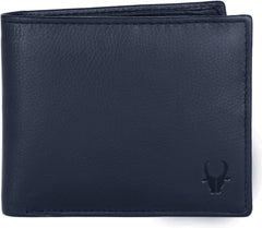 WildHorn Wallet for Men Leather Original, Mens Wallet, Leather Wallets for Men Stylish, Bi-Fold Wallets for Man, 9 Card Slots, Secret Card Slots, Coin Pocket, Gift for Mens (Blue)