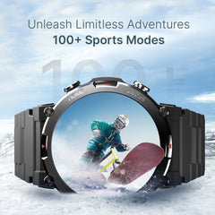 CrossBeats Everest 2.0 | Latest 2026 Smart Watch for man | 1.43" AMOLED Always ON Display Bluetooth Calling Rugged Outdoor Smartwatch | Upto 15 Days Battery Life 100+ Sports Mode Flash Light (Black)