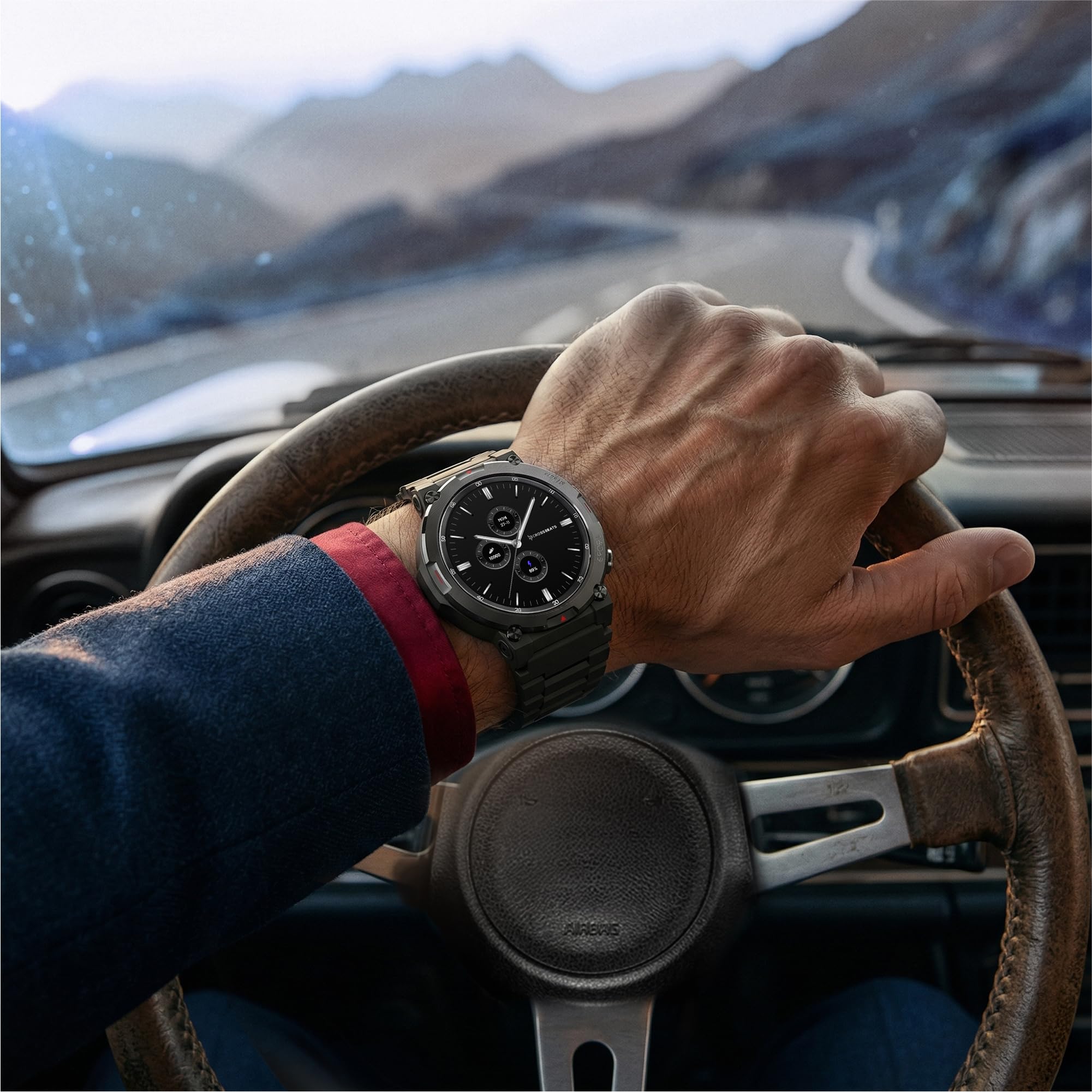 CrossBeats Everest 2.0 | Latest 2026 Smart Watch for man | 1.43" AMOLED Always ON Display Bluetooth Calling Rugged Outdoor Smartwatch | Upto 15 Days Battery Life 100+ Sports Mode Flash Light (Black)