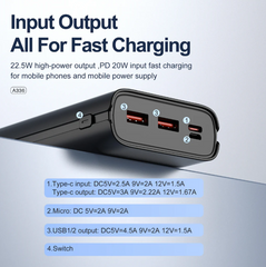 Aspor A336 20000mAh 22.5W Fast Charging Power Bank