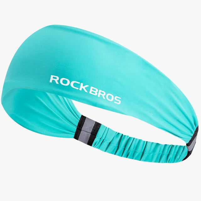 ROCKBROS Sports Sweatband for Men and Women | Breathable Yoga Hair Bands & Gym Headscarf | Non-Slip Running Fitness Headwrap | Moisture-Wicking Elastic Head Sweat Bands