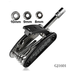 ROCKBROS 16-in-1 Bicycle Repair Tool Kit | Multi-Function Bike Maintenance Tool Set with Hex Keys, Spoke Wrench, Screwdrivers & Wrench | Compact Cycling Repair Kit for MTB Road Bike