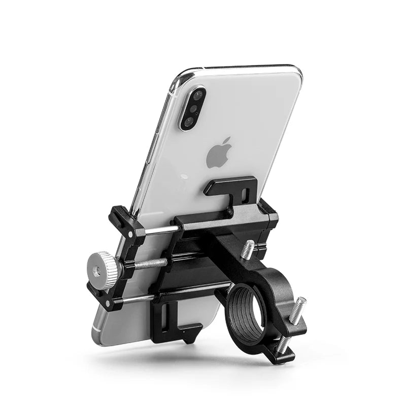ROCKBROS Motorcycle & Bicycle Phone Holder | CNC Aluminum Alloy Smartphone Mount with Five-Claw Mechanical Grip | Secure Handlebar Phone Bracket for Electric Bike, MTB & Motorcycle