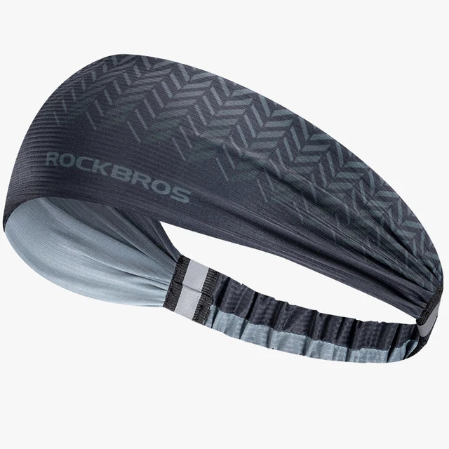 ROCKBROS Sports Sweatband for Men and Women | Breathable Yoga Hair Bands & Gym Headscarf | Non-Slip Running Fitness Headwrap | Moisture-Wicking Elastic Head Sweat Bands
