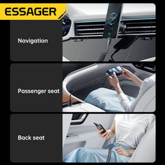 Essager 100W PD Fast Charging Type C to Type C Spring Car Charger Cable