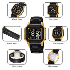 SKMEI 2264 Digital Sports Watch for Men | Backlight Stopwatch & Countdown Timer Wristwatch | 5Bar Waterproof Electronic Watch with Alarm | Casual Outdoor Sports Watch for Men