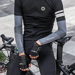 ROCKBROS Ice Fabric Arm Sleeves | Breathable Quick Dry UV400 Sun Protection Arm Covers | Lightweight Cooling Sports Sleeves for Running Cycling Camping | Comfortable Summer Outdoor Arm Protection Gear