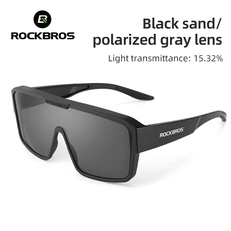ROCKBROS Polarized Cycling Sunglasses | UV Protection Sports Glasses for Myopia Glasses Wearers | Lightweight Outdoor Running Fishing Cycling Goggles
