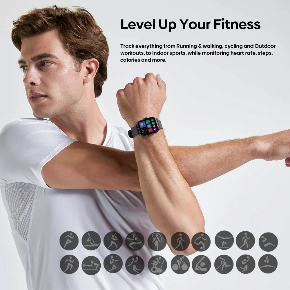 Zeblaze Btalk PRO Smart Watch | 1.91" HD Display Bluetooth Voice Calling Smartwatch | Heart Rate, SpO2 & Stress Monitoring | Multiple Sports Modes Fitness Watch for Men & Women