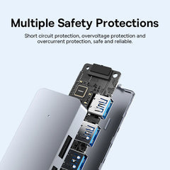 Baseus 4 Port USB Hub | USB 3.0 High Speed Multi Port USB Splitter Adapter | Compact USB Hub for Laptop MacBook Xiaomi Lenovo PC Computer Accessories