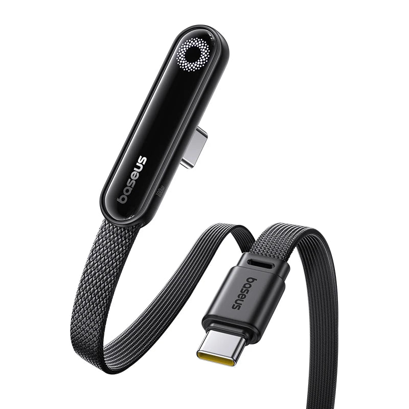 Baseus MVP3 100W USB C Cable | Elbowed Type C Fast Charging Cable | High-Speed USB C Cable for iPhone MacBook Xiaomi Samsung | Durable Right Angle Charging & Data Cable