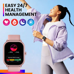 Zeblaze GTS 3 Pro Smart Watch | Voice Calling Bluetooth Smartwatch with Ultra-Large HD AMOLED Display | Advanced Health & Fitness Tracking Smartwatch for Men & Women | Stylish Fitness Watch
