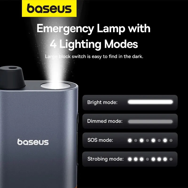 Baseus 3-in-1 Car Emergency Safety Hammer | U-Shaped Seat Belt Cutter & Window Escape Breaker | Emergency Lamp for Vehicle Safety | Compact Car Emergency Escape Tool for Roadside Emergencies