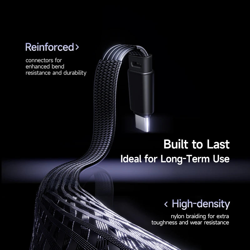 Baseus MVP3 100W USB C Cable | Elbowed Type C Fast Charging Cable | High-Speed USB C Cable for iPhone MacBook Xiaomi Samsung | Durable Right Angle Charging & Data Cable