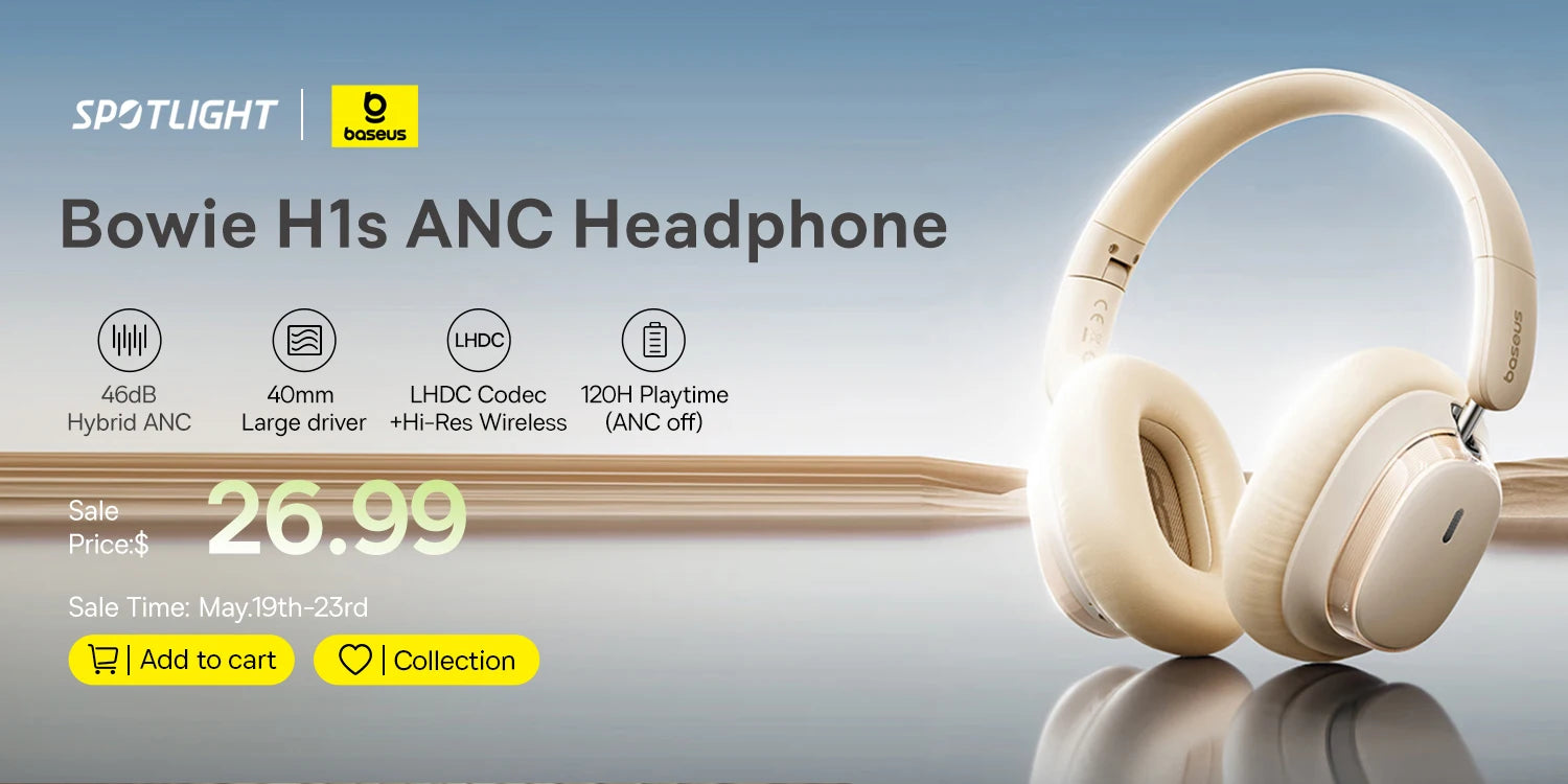 Baseus H19 Wired Earphones | 6D Stereo Bass In-Ear Headphones with Microphone | 3.5mm Jack Earbuds for Xiaomi Samsung Android Smartphones | Clear Sound Music & Calling Headset