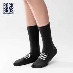 ROCKBROS Cycling Socks | Breathable Shock Absorbing Sports Bike Socks | High Elasticity Outdoor Cycling Socks with Comfortable Fabric | Lightweight Athletic Socks for Cycling, Running & Fitness