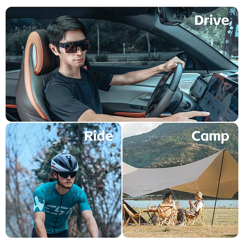 WEST BIKING Cycling Glasses | Fit Over Myopia Sunglasses for Men & Women | HD Polarized UV Protection Eyewear | Lightweight Sports Glasses for Cycling, Driving & Outdoor Activities