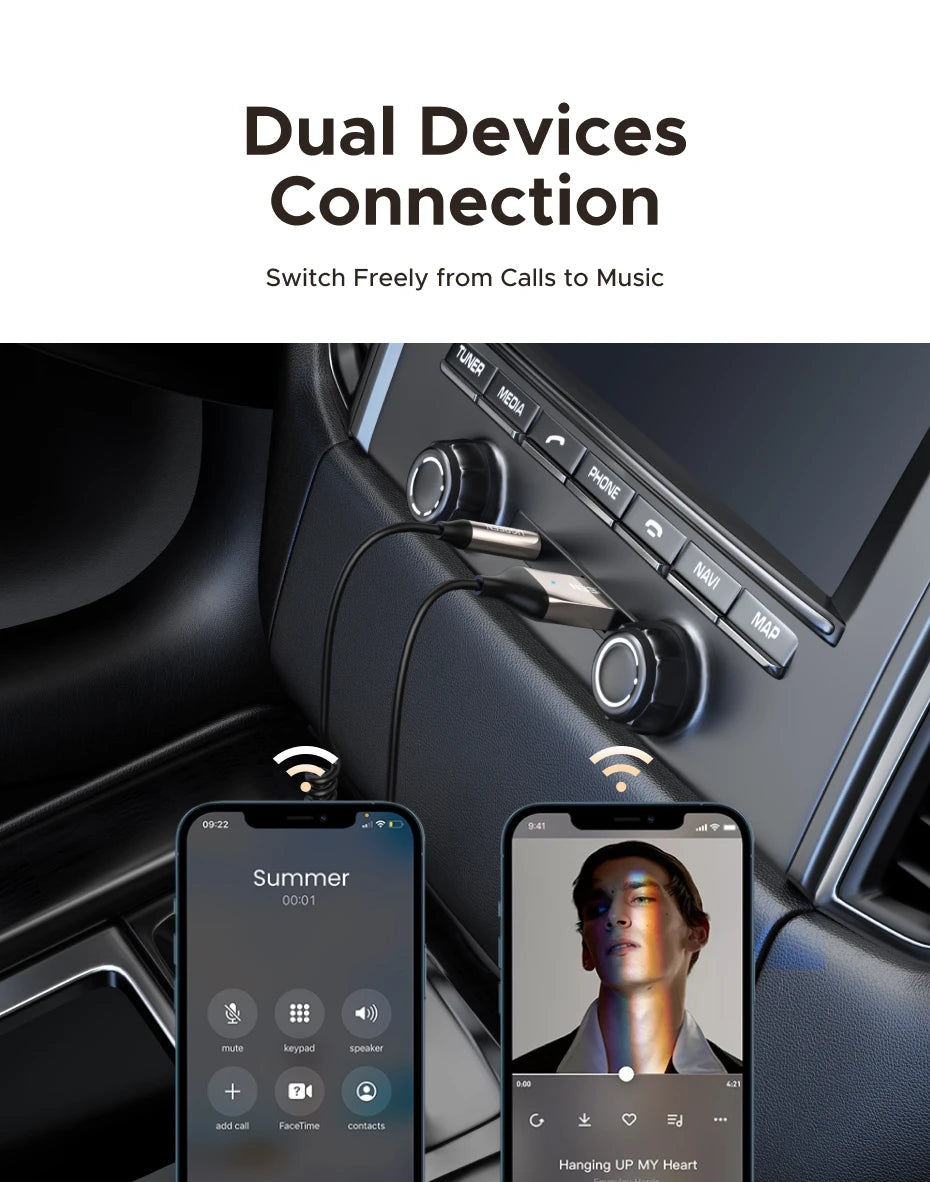 UGREEN Bluetooth 6.0 5.4 3.5mm USB For Car Speaker