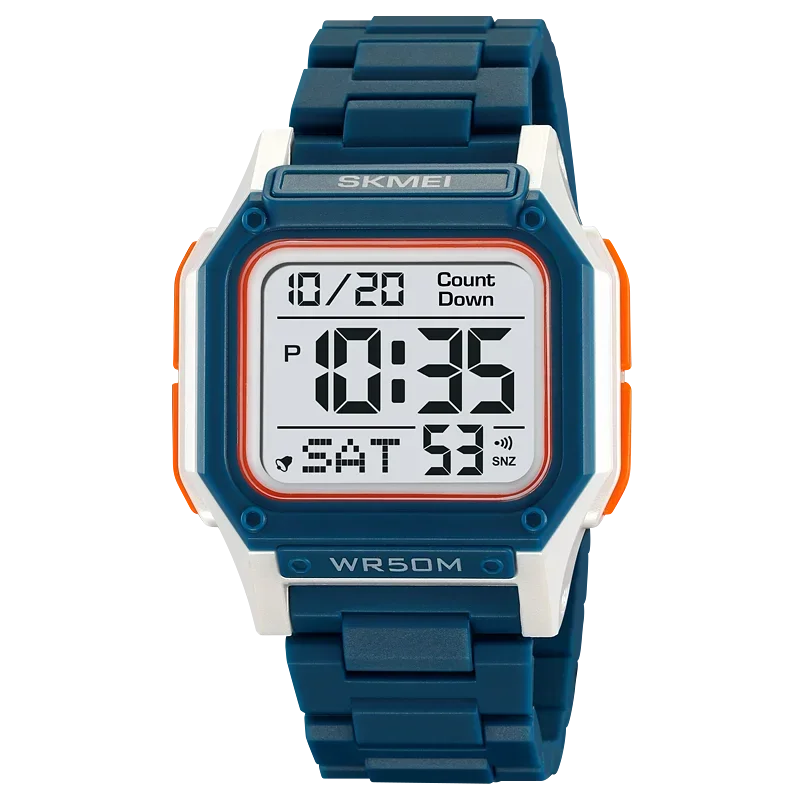 SKMEI 2264 Digital Sports Watch for Men | Backlight Stopwatch & Countdown Timer Wristwatch | 5Bar Waterproof Electronic Watch with Alarm | Casual Outdoor Sports Watch for Men