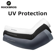 ROCKBROS Ice Fabric Arm Sleeves | Breathable Quick Dry UV400 Sun Protection Arm Covers | Lightweight Cooling Sports Sleeves for Running Cycling Camping | Comfortable Summer Outdoor Arm Protection Gear