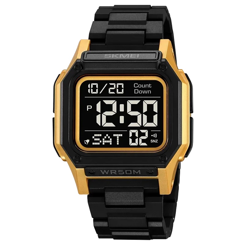 SKMEI 2264 Digital Sports Watch for Men | Backlight Stopwatch & Countdown Timer Wristwatch | 5Bar Waterproof Electronic Watch with Alarm | Casual Outdoor Sports Watch for Men