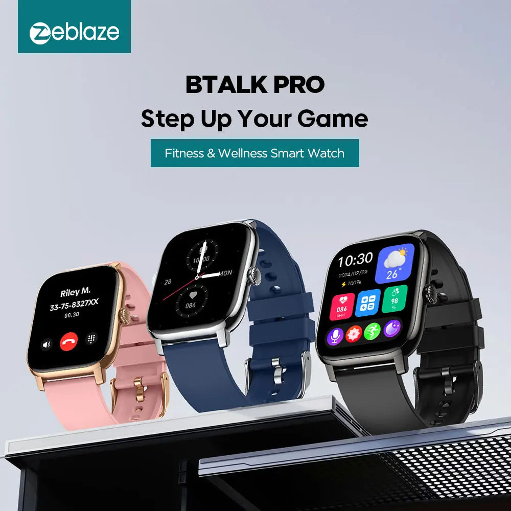 Zeblaze Btalk PRO Smart Watch | 1.91" HD Display Bluetooth Voice Calling Smartwatch | Heart Rate, SpO2 & Stress Monitoring | Multiple Sports Modes Fitness Watch for Men & Women