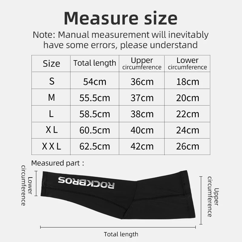ROCKBROS Ice Silk Cycling Leg Sleeves | Breathable Anti-UV Sun Protection Leg Warmers | High Elasticity Sports Leg Covers for Cycling & Biking | Lightweight Summer Outdoor Leg Protection Gear