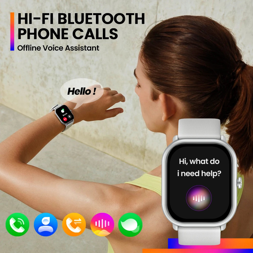 Zeblaze GTS 3 Pro Smart Watch | Voice Calling Bluetooth Smartwatch with Ultra-Large HD AMOLED Display | Advanced Health & Fitness Tracking Smartwatch for Men & Women | Stylish Fitness Watch