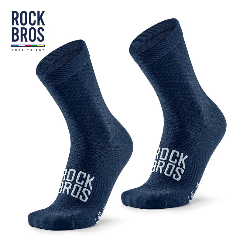 ROCKBROS Cycling Socks | Breathable Shock Absorbing Sports Bike Socks | High Elasticity Outdoor Cycling Socks with Comfortable Fabric | Lightweight Athletic Socks for Cycling, Running & Fitness