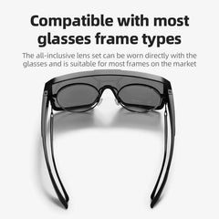 ROCKBROS Polarized Cycling Sunglasses | UV Protection Sports Glasses for Myopia Glasses Wearers | Lightweight Outdoor Running Fishing Cycling Goggles